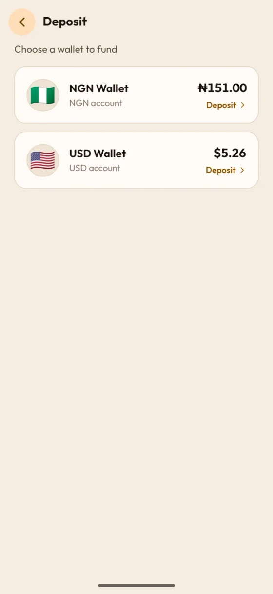 Cyphalet app — fund your Naira wallet